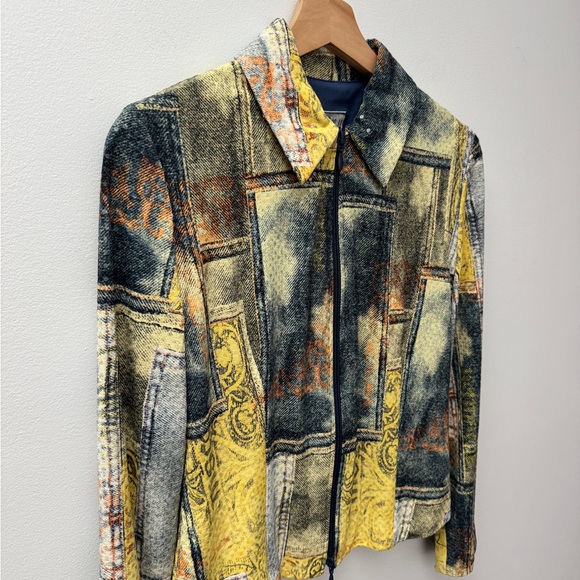 Joseph Ribkoff Multicolor Patchwork Jean Jacket - Picture 5 of 8